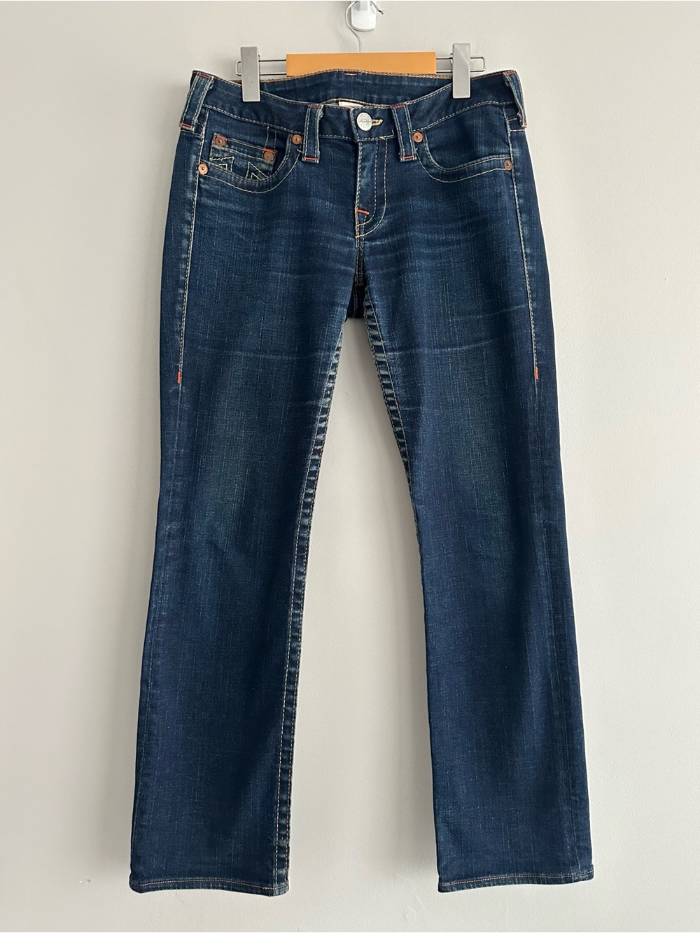 True Religion Vintage Y2K Stevie Straight Leg Jeans Dark Wash Size 29